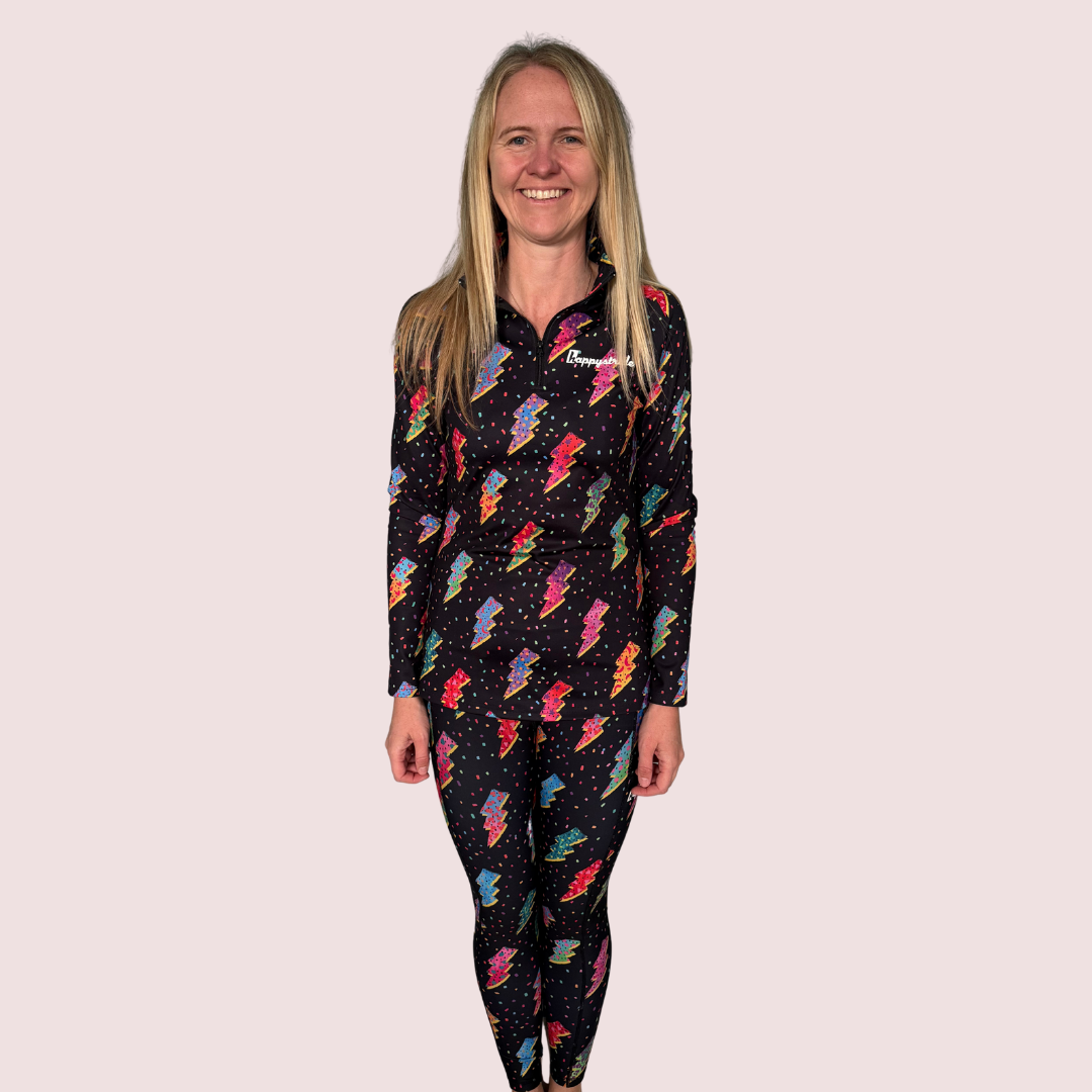 ''Quick as a flash'' women's half-zip top