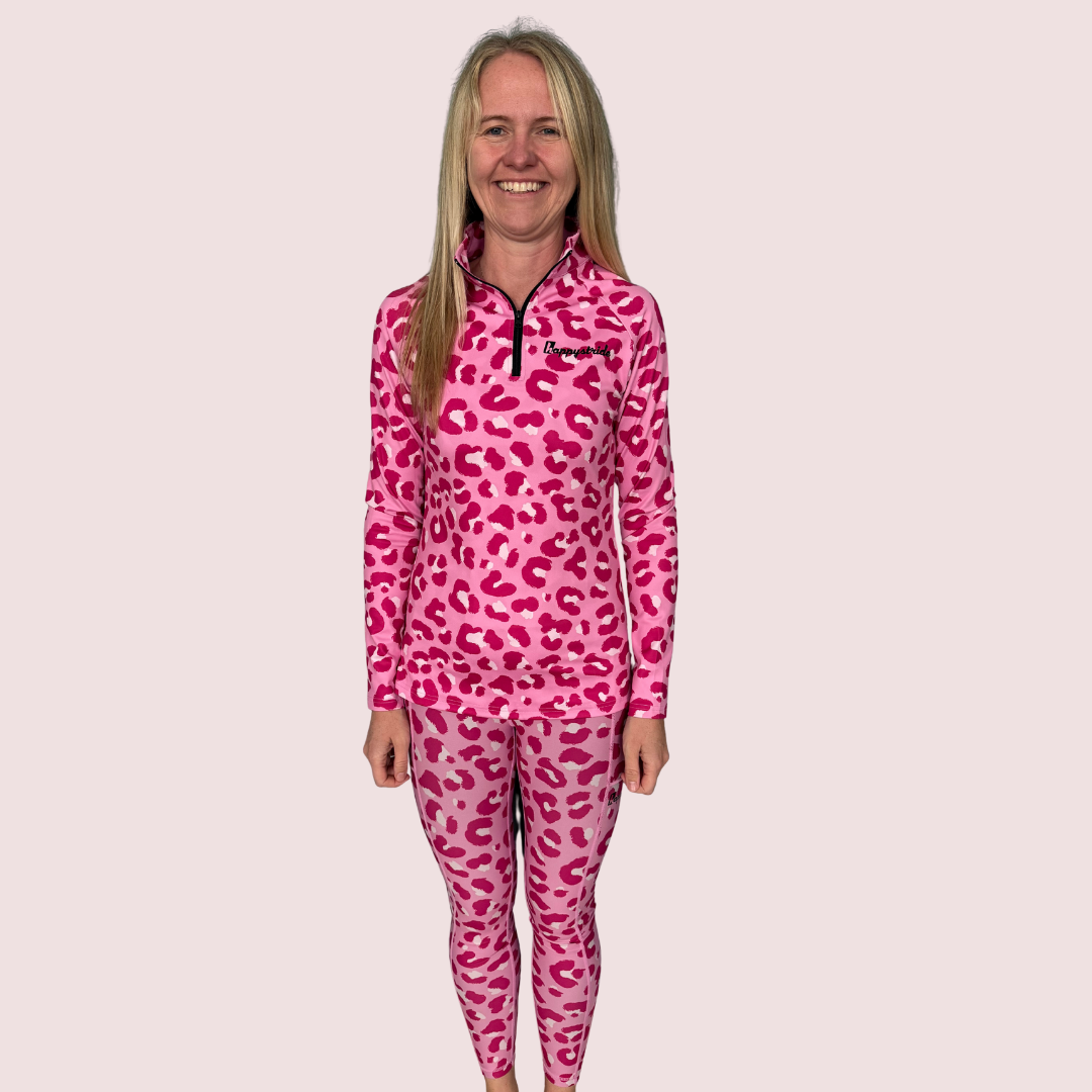 "Get spotted'' candy women's half-zip top