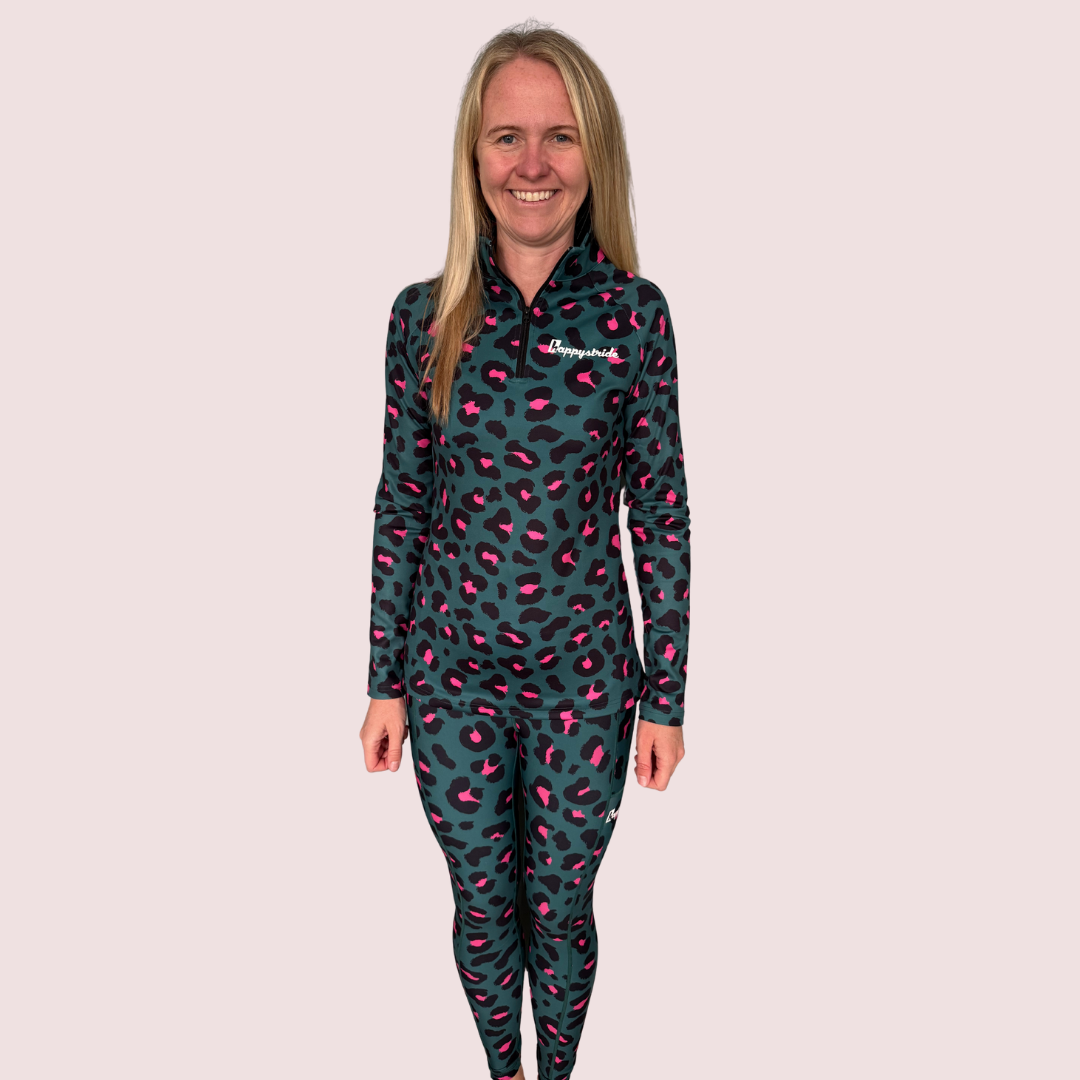 "Get spotted'' hunters women's half-zip top