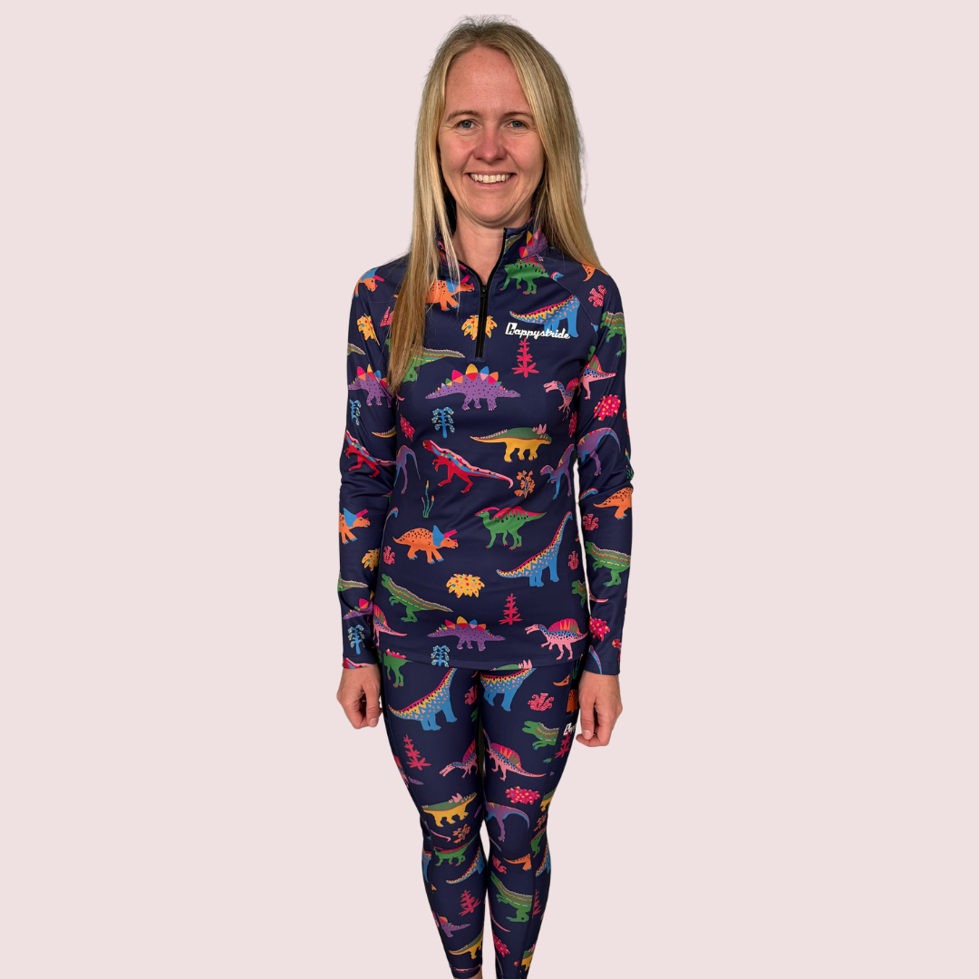 ''Might dinos" women's half-zip top