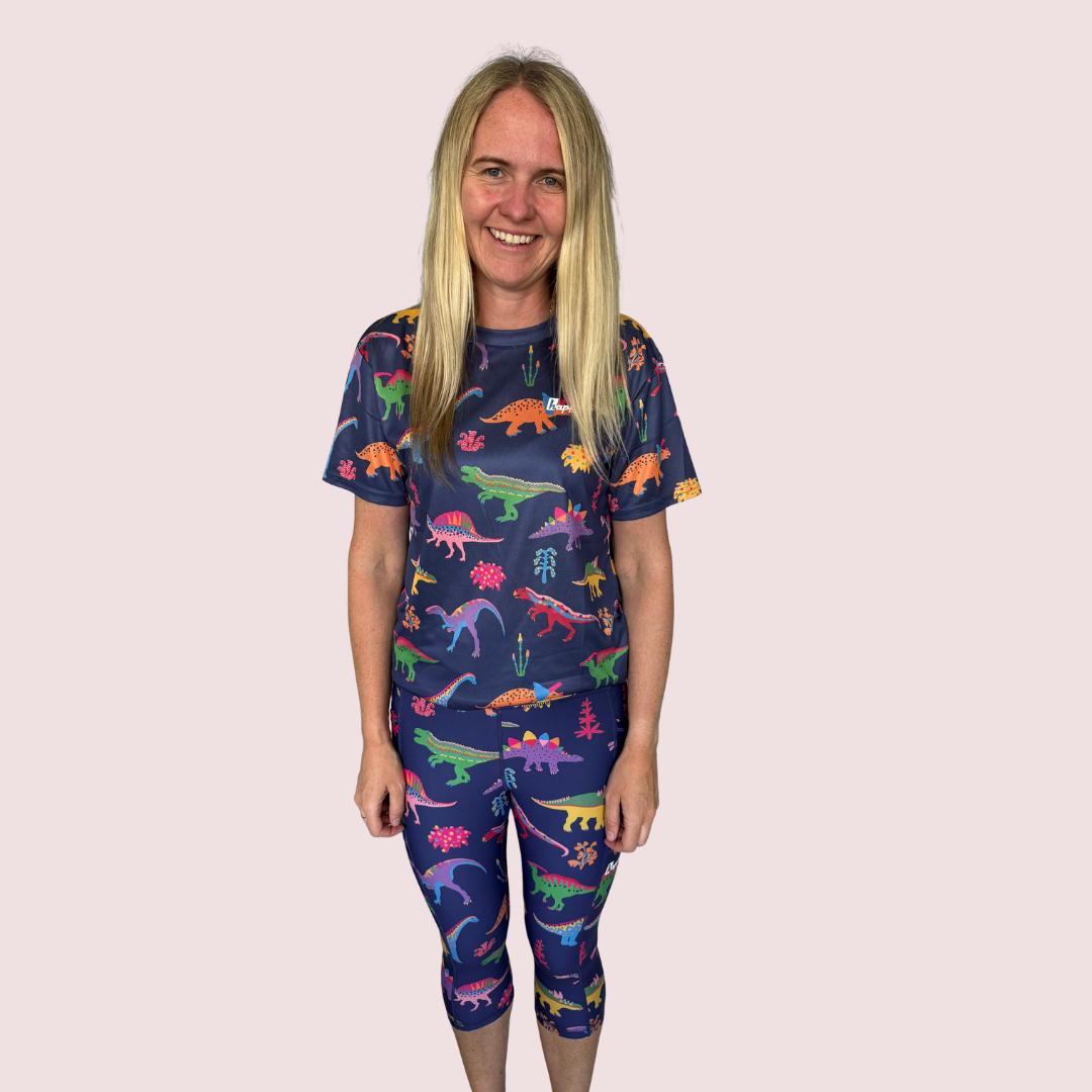 "Mighty dinos" capri leggings