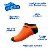 ''Basic b*tch'' orange ankle socks