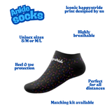 ''Sprinkle-of-joy'' black ankle socks