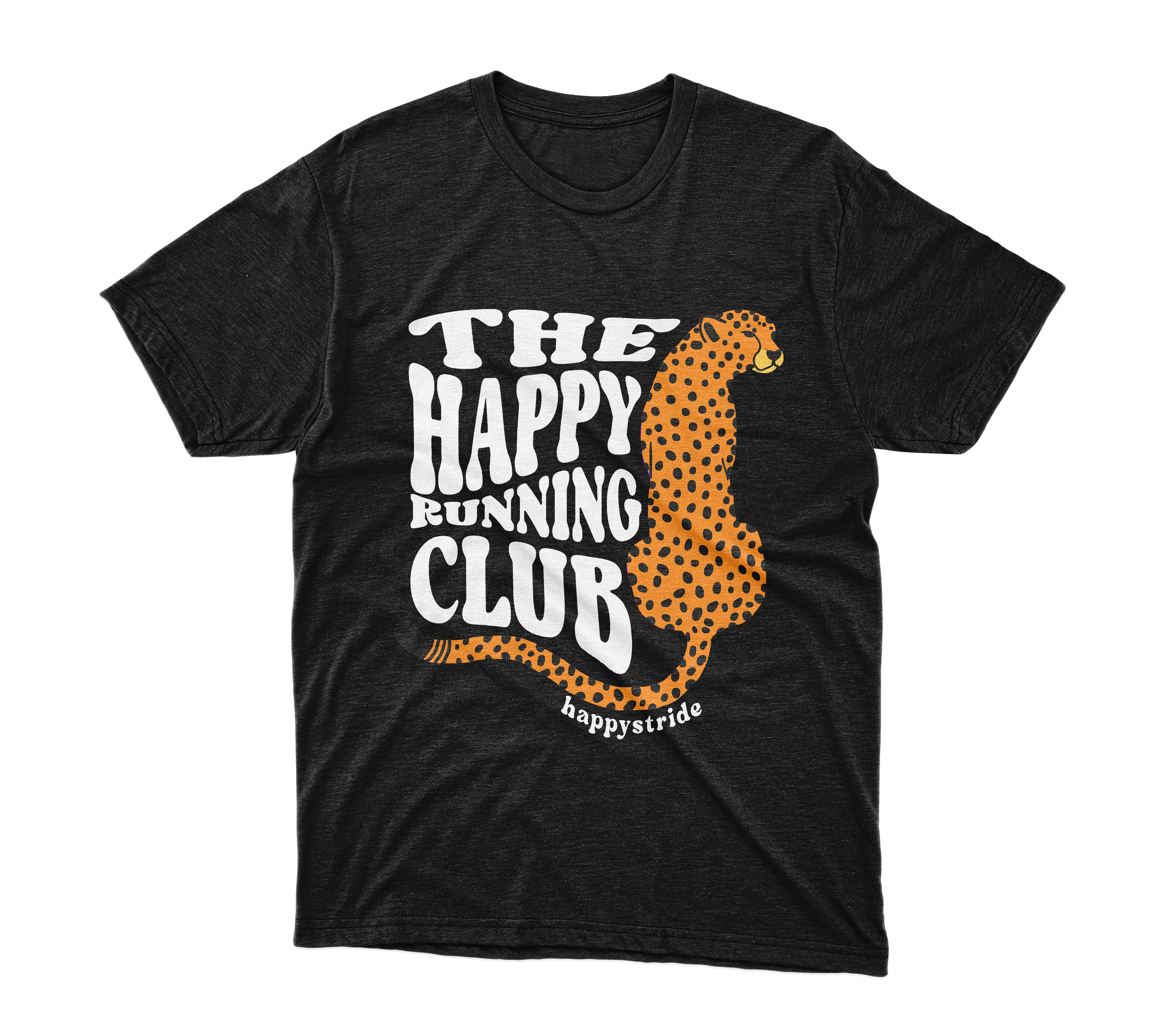 ''The Happy Running Club'' Casual Tee (Black)
