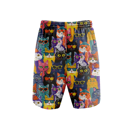 "Meow meow'' fitness shorts (7")