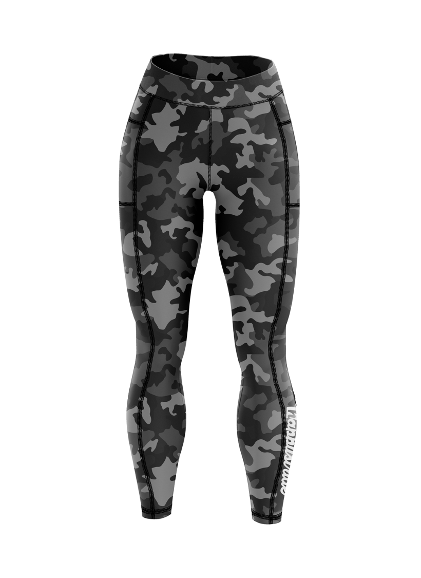 Can t see you running fitness grey camouflage leggings Happystride