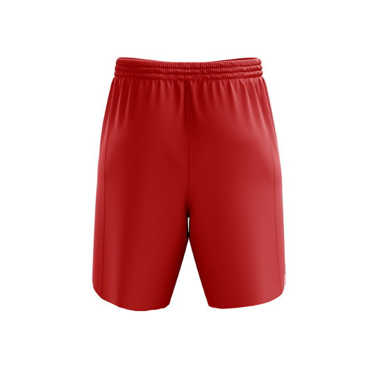 'Basic b*tch'' red fitness shorts (7")