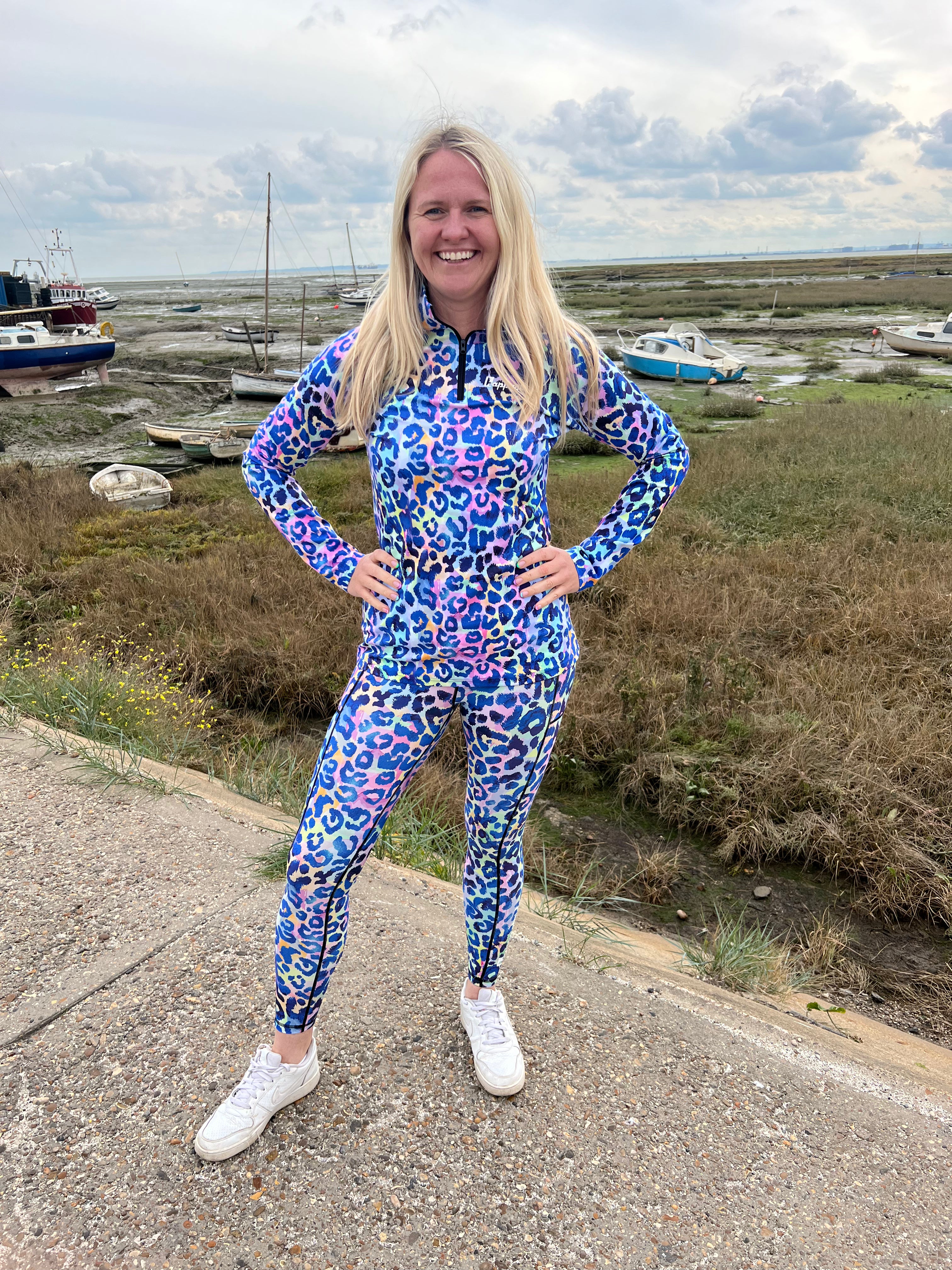 ''Get spotted'' rascal leopard women's half-zip top