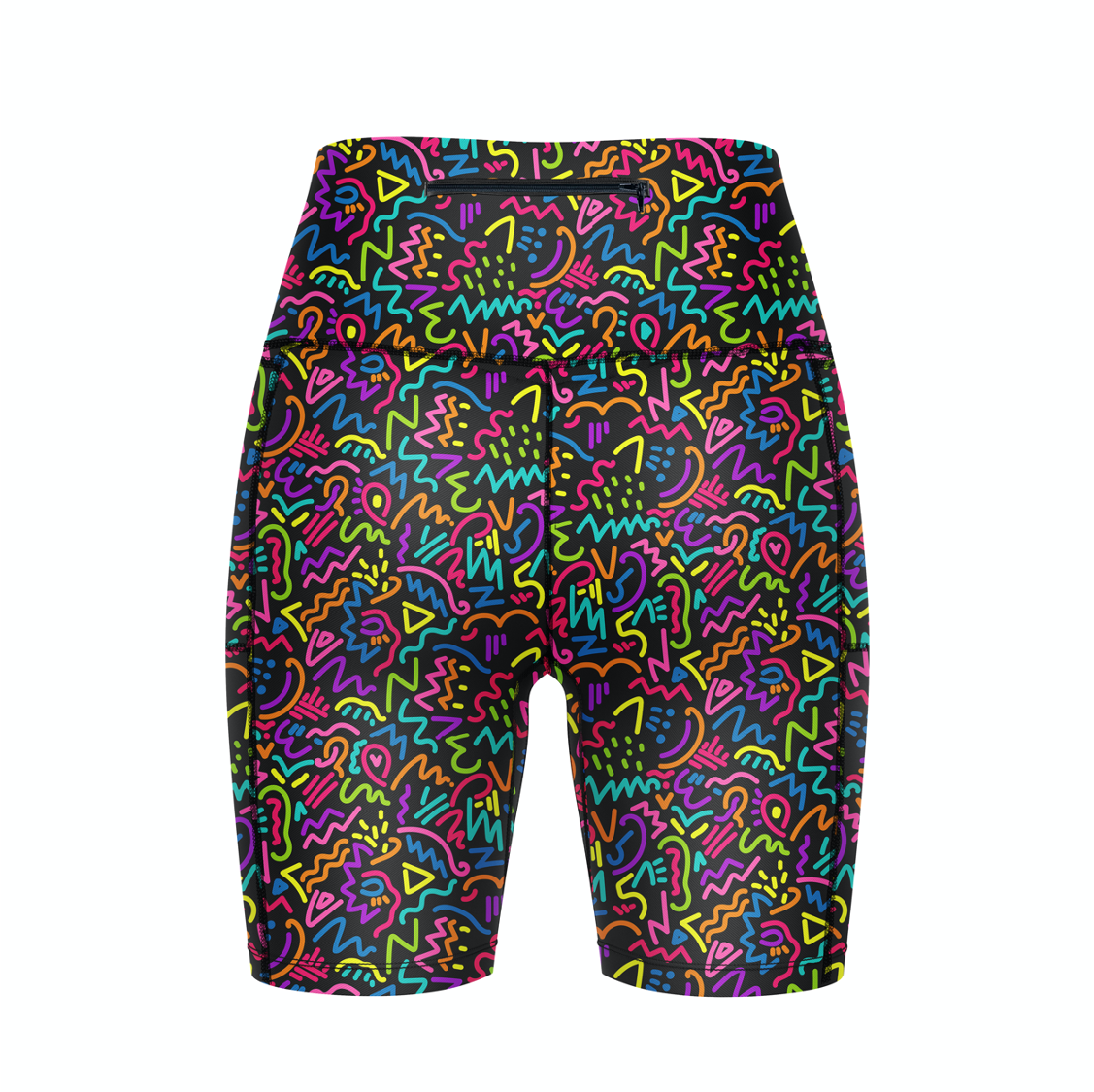 ''Disco doodle'' fitted shorts