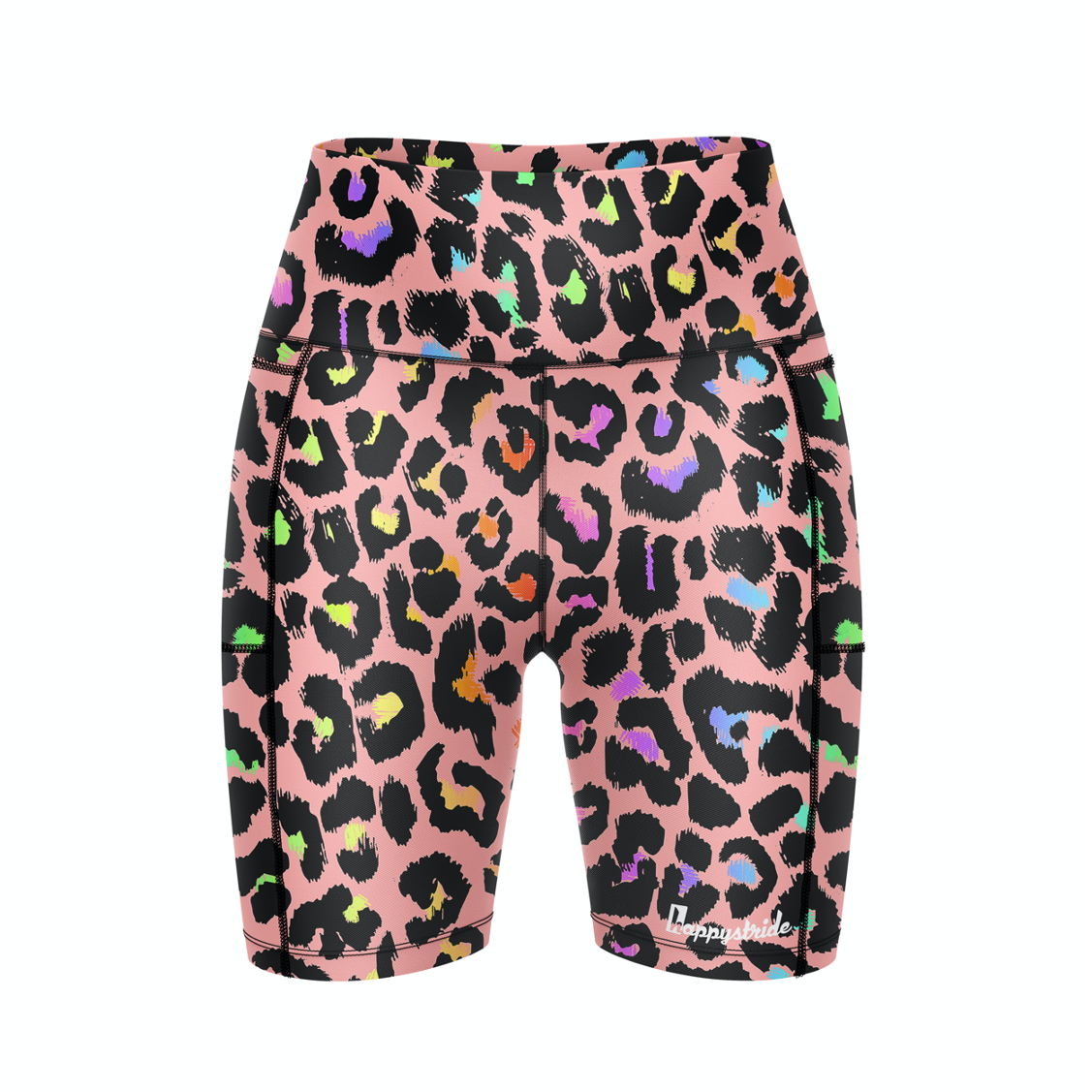 Get spotted saucy leopard print cool colourful fun bright running fitness shorts