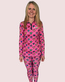 "Smartie Hearties" women's half-zip top
