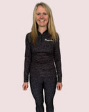 Get spotted panther women's half-zip top
