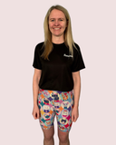 "Cat lap" fitted shorts