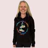 ''Running makes me happy" hoodie (Black)