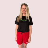 ''Basic b*tch'' red classic shorts