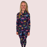 ''Might dinos" women's half-zip top
