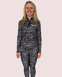 ''Get spotted'' smokey leopard women's half-zip top