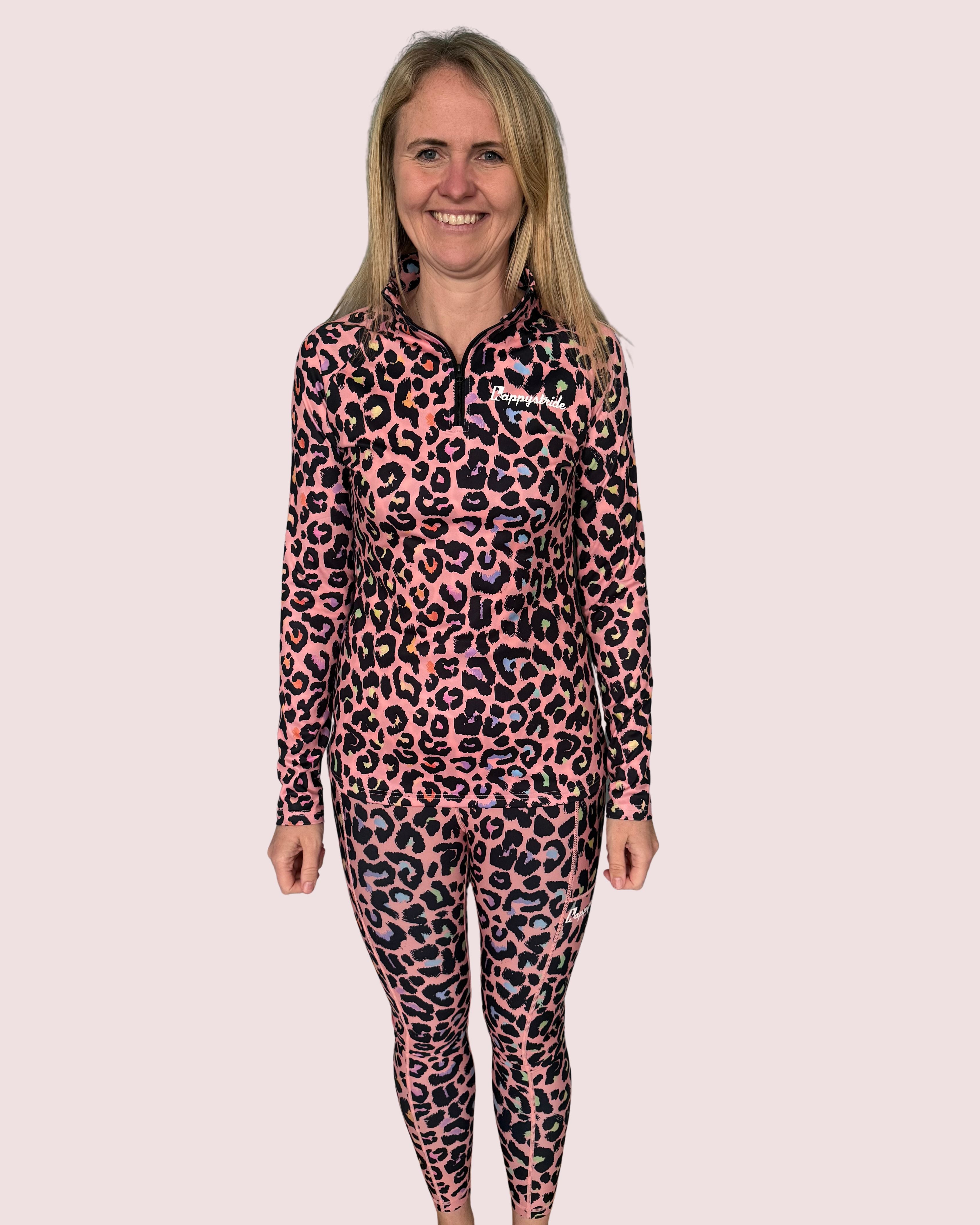 "Get spotted" saucy women's half-zip top