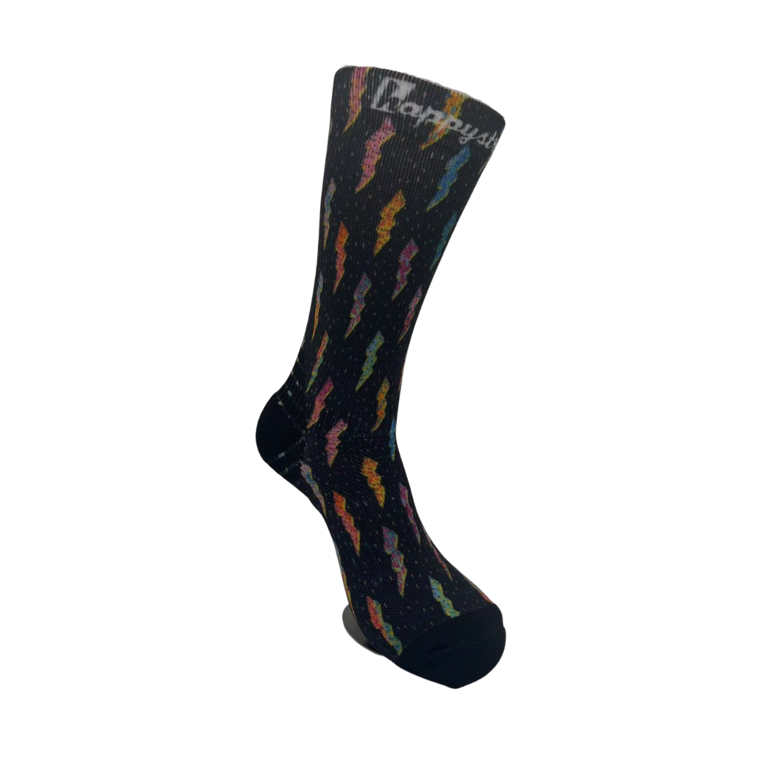 'Quick as a flash" crew socks
