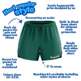 ''Basic b*tch'' forest green classic shorts