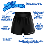 ''Basic b*tch'' black endurance shorts