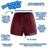''Basic b*tch'' maroon classic shorts