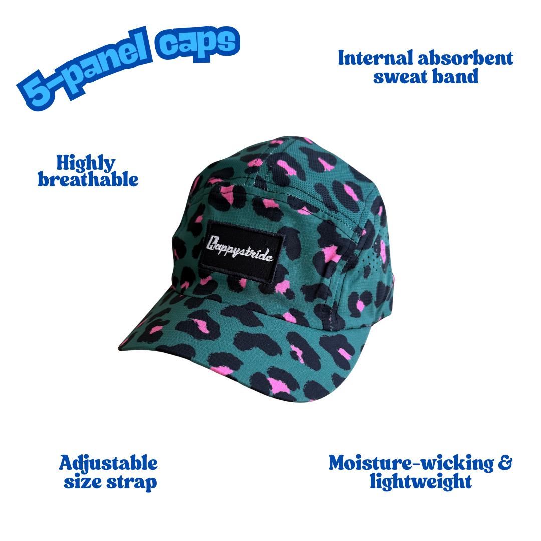 Get spotted'' dark green pink leopard print unisex cap – Happystride