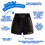 ''Sprinkle of joy'' black endurance shorts