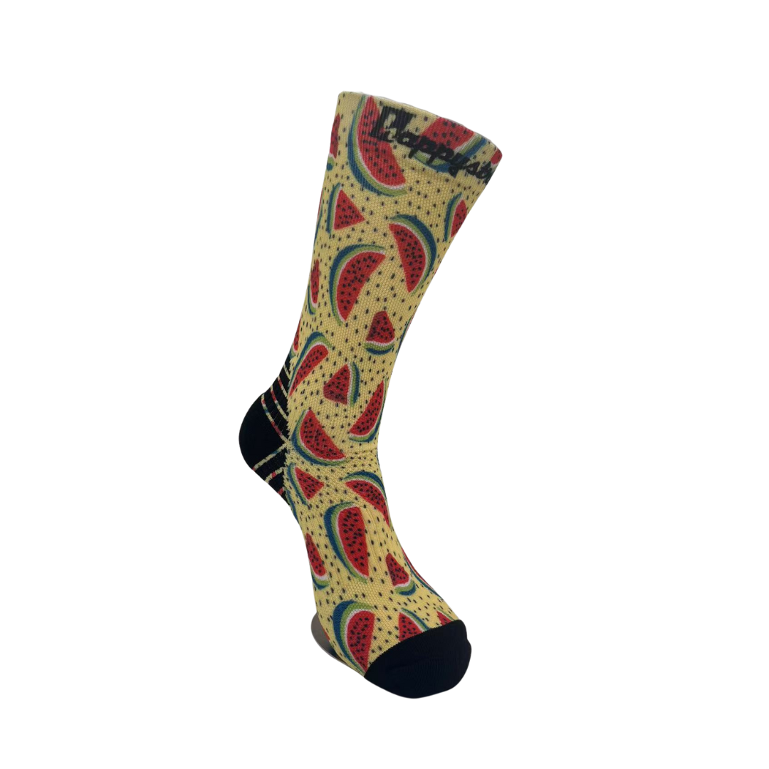 "Fruity booty'' crew socks