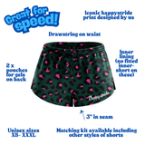 "Get spotted'' hunters racer shorts