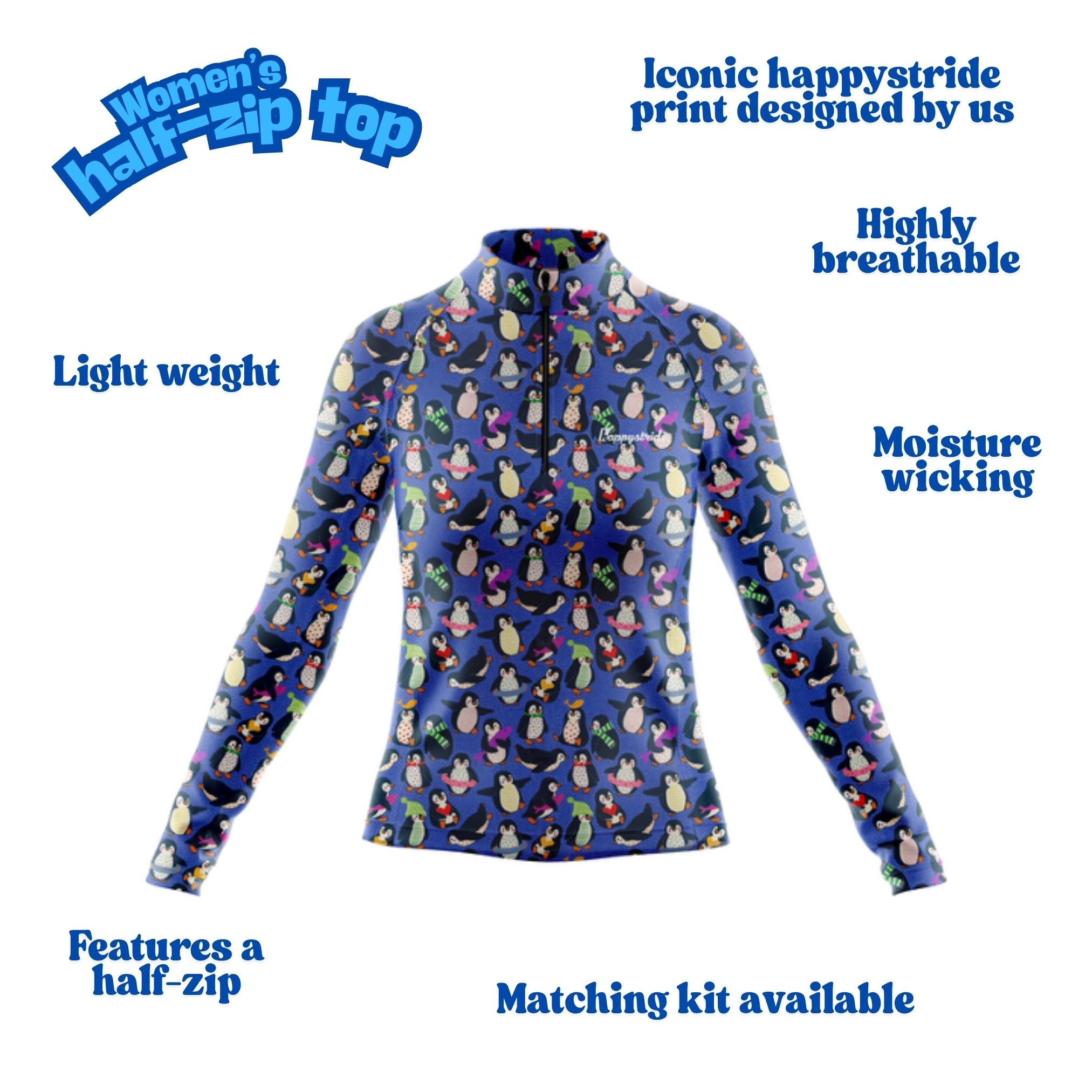 Cool runnings women's half-zip top