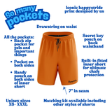 'Basic b*tch'' orange fitness shorts (7�)