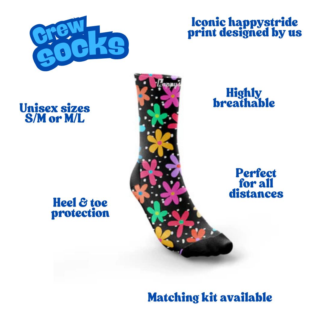 "Pretty petal'' crew socks