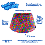 "Hyper vibes" racer shorts