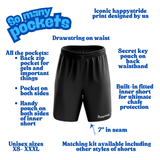 'Basic b*tch'' black fitness shorts (7")