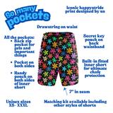 "Pretty petal" fitness shorts (7")