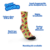 "Fruity booty'' crew socks