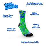 "Neo geometric" crew socks