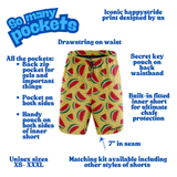"Fruity booty'' fitness shorts (7")