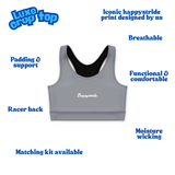 "Basic b*tch'' grey luxe crop top (Copy)