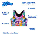 "We like to party'' luxe crop top