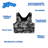 "Can't see you'' luxe crop top