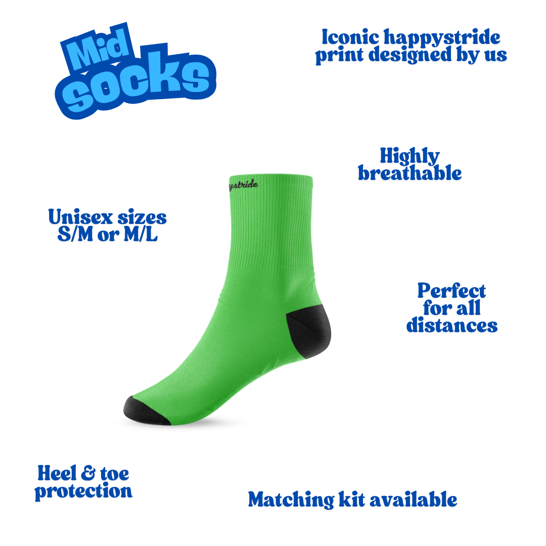 ''Basic b*tch" green mid socks
