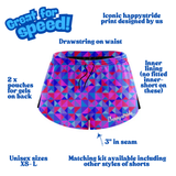 ''Hexy geomexy'' racer shorts