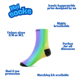 "Rainbow rushers" socks