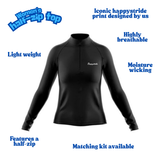 ''Basic b*tch'' black women's half-zip top