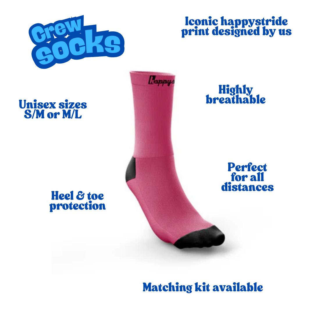 ''Basic b*tch'' pink crew socks