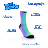 "Rainbow rush'' crew socks