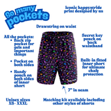 "Get spotted" Pop fitness shorts (7")