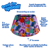 ''We like to party'' racer shorts